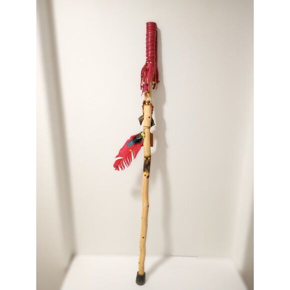 Native American Yokuts Footprint Central Valley California Walking Stick Cane - Picture 11 of 15